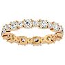 1 1/2 Carat Moissanite Eternity Ring In 14 Karat Yellow Gold, Ring Size 5 Image-1