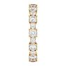 1 1/2 Carat Moissanite Eternity Ring In 14 Karat Yellow Gold, Ring Size 7 Image-4