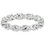 1 1/2 Carat Diamond Eternity Ring In 14 Karat White Gold, Ring Size 4 Image-1