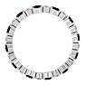1 1/2 Carat Ruby and Moissanite Eternity Ring In 14 Karat White Gold, Ring Size 7.5 Image-3