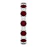 1 1/2 Carat Ruby and Moissanite Eternity Ring In 14 Karat White Gold, Ring Size 7.5 Image-4