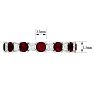 1 1/2 Carat Ruby and Moissanite Eternity Ring In 14 Karat White Gold, Ring Size 7.5 Image-5