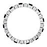 1 1/2 Carat Sapphire and Moissanite Eternity Ring In 14 Karat White Gold, Ring Size 7.5 Image-3