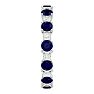 1 1/2 Carat Sapphire and Moissanite Eternity Ring In 14 Karat White Gold, Ring Size 7.5 Image-4