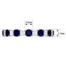 1 1/2 Carat Sapphire and Moissanite Eternity Ring In 14 Karat White Gold, Ring Size 7.5 Image-5
