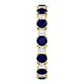 1 1/2 Carat Sapphire and Moissanite Eternity Ring In 14 Karat Yellow Gold, Ring Size 6 Image-4