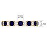 1 3/4 Carat Sapphire and Moissanite Eternity Ring In 14 Karat Yellow Gold, Ring Size 9 Image-5