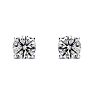 1 Carat Diamond Stud Earrings In 14 Karat White Gold Image-2