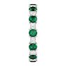 1 1/2 Carat Emerald and Moissanite Eternity Ring In 14 Karat White Gold, Ring Size 6 Image-4