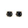 1/2ct Black Diamond Stud Earrings In Yellow Gold Image-2
