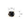 1/2ct Black Diamond Stud Earrings In Yellow Gold Image-5