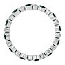 1 1/2 Carat Emerald and Diamond Eternity Ring In 14 Karat White Gold, Ring Size 5 Image-3
