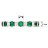 1 1/2 Carat Emerald and Diamond Eternity Ring In 14 Karat White Gold, Ring Size 5 Image-5
