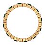 1 1/2 Carat Emerald and Diamond Eternity Ring In 14 Karat Yellow Gold, Ring Size 5.5 Image-3