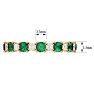 1 1/2 Carat Emerald and Diamond Eternity Ring In 14 Karat Yellow Gold, Ring Size 8.5 Image-5