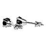 3/4ct Black Diamond Stud Earrings in 14k White Gold Image-4