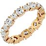 2 1/2 Carat Moissanite Eternity Ring In 14 Karat Yellow Gold, Ring Size 8 Image-2