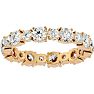 2 1/2 Carat Moissanite Eternity Ring In 14 Karat Yellow Gold, Ring Size 9.5 Image-1