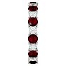 2 1/2 Carat Ruby and Moissanite Eternity Ring In 14 Karat White Gold, Ring Size 8 Image-4