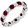 2 1/4 Carat Ruby and Diamond Eternity Ring In 14 Karat White Gold, Ring Size 5.5 Image-2