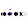 2 Carat Sapphire and Moissanite Eternity Ring In 14 Karat Yellow Gold, Ring Size 4 Image-5