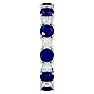 2 1/2 Carat Sapphire and Diamond Eternity Ring In 14 Karat White Gold, Ring Size 9 Image-4