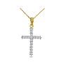 1ct Diamond Cross Pendant in 10k Yellow Gold
 Image-1