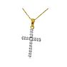 1ct Diamond Cross Pendant in 10k Yellow Gold
 Image-2