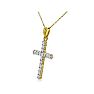 1ct Diamond Cross Pendant in 10k Yellow Gold
 Image-3