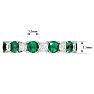 2 Carat Emerald and Diamond Eternity Ring In 14 Karat White Gold, Ring Size 4 Image-5