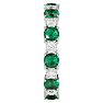 2 1/4 Carat Emerald and Diamond Eternity Ring In 14 Karat White Gold, Ring Size 7.5 Image-4