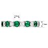 2 1/2 Carat Emerald and Diamond Eternity Ring In 14 Karat White Gold, Ring Size 8.5 Image-5