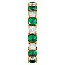 2 1/4 Carat Emerald and Diamond Eternity Ring In 14 Karat Yellow Gold, Ring Size 7.5 Image-4