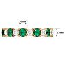 2 1/4 Carat Emerald and Diamond Eternity Ring In 14 Karat Yellow Gold, Ring Size 7.5 Image-5