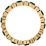 2 1/2 Carat Emerald and Diamond Eternity Ring In 14 Karat Yellow Gold, Ring Size 8 Image-3