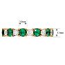2 1/2 Carat Emerald and Diamond Eternity Ring In 14 Karat Yellow Gold, Ring Size 8 Image-5
