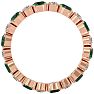 2 Carat Emerald and Diamond Eternity Ring In 14 Karat Rose Gold, Ring Size 4.5 Image-3