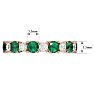 2 Carat Emerald and Diamond Eternity Ring In 14 Karat Rose Gold, Ring Size 4.5 Image-5