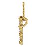 0.07 Carat Diamond Beaded Cross Necklace In 14 Karat Yellow Gold, 16-18 Inches Image-2