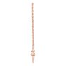 Sideways Cross Necklace In Heart In 14 Karat Rose Gold, 18 Inches Image-2
