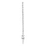Sideways Cross Necklace In Heart In 14 Karat White Gold, 18 Inches Image-2