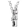 1/5 Carat Diamond Sideways Cross Necklace In 14 Karat White Gold, 18 Inches Image-2