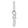 0.015 Carat Diamond Filigree Cross Necklace In Sterling Silver, 16-18 Inches Image-2