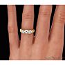 Engagement Rings: 14k Yellow Gold 3/4ct Three Diamond Ring, G/H Color, SI1 Clarity Image-3