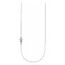 Infinity Sideways Cross Necklace In Sterling Silver, 16 Inches Image-1