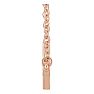 Sideways Cross Necklace In 14 Karat Rose Gold, 16-18 Inches Image-2