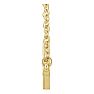 Sideways Cross Necklace In 14 Karat Yellow Gold, 16-18 Inches Image-2