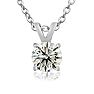 Colorless Natural 3/4 CARAT 14k White Gold Diamond Necklace.  Best Value Anywhere! Image-1