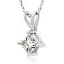 Diamond Pendants: 5/8ct Princess Diamond Solitaire Pendant, 14k White Gold
 Image-2