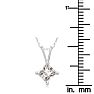 Diamond Pendants: 5/8ct Princess Diamond Solitaire Pendant, 14k White Gold
 Image-4